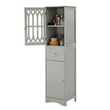 ZNTS Tall Bathroom Cabinet, Freestanding Storage Cabinet with Drawer and Doors, MDF Board, Acrylic Door, WF289427AAG