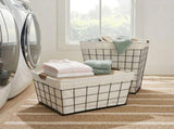 75L Rectangular Steel Wire Laundry Hamper with Removable Liner, Natural, Adult 92990725
