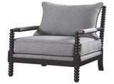 Grey and Black Removable Back Accent Chair B062P145653