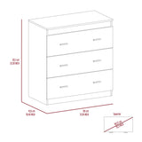 Georgia Three Drawer Dresser, Metal Handles, Superior Top -Black B20092062
