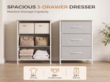 Fabric Storage Drawer Bedroom Dresser, Fabric Dresser for Closet, 3 Fabric Dresser with 99536759