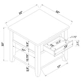 Walnut 1-Shelf End Table B062P153604