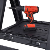 Portable Folding Work Table, 2-in-1 as Sawhorse & Workbench, Large Load Capacity with 2pcs Clamps W465P182390