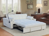 Modern Velvet Loveseat Futon Sofa Couch w/Pullout Bed,Small Love Seat Lounge Sofa with adjustable W311P195249
