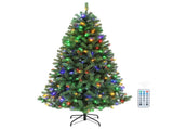 6ft Pre-lit Hinged Spruce Artificial Christmas Tree with 1000 Branch Tips & 250 Lights, Remote 20822065