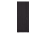 Fairfield Utility Storage Cabinet with 6-Tier Shelf and Broom Hangers, Black Wengue B097P474303