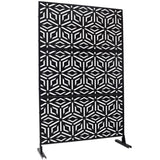 Outdoor & Indoor Privacy Metal Privacy 76" H48" W, Freestanding Decorative Privacy W465P193263