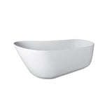 67-inch solid surface stone resin oval shape soaking bathtub with overflow for the bathroom W161370501