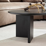 Length 39.37 Inch Modern Coffee Table,MDF Oval Coffee Table for Living Room,Small Coffee Table with W2582P217992