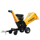 ZNTS 6'' Inch 420cc 15hp Pull Start Gas Powered 4-Wheels Wood Chipper Shredder Mulcher with Towbar/Stop W2089P218632