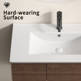 24 inch Bathroom Vessel Sink, Ceramic Bathroom Vanity Sink Top without Overflow, Convenient for W3402P324578