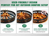 36in Fire Ring, Diamond Lattice Pattern, Round, Iron 38380445