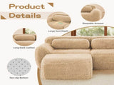 2-seater Modular Sectional Sofa Couches,Soft Fluffy Plush Fabric Bottom Anti-Slip Design,32D High W714P380200