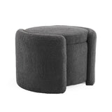Cozy Boucle Storage Ottoman Stylish Comfort with Hidden Storage, Grey N769P199879G