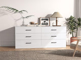 White chest of particle board with triamcinol coating 134*40*67cm double row 3 layers 6 28763926