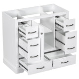 36" Bathroom Vanity without Sink, Cabinet Base Only, Six Drawers, Multi-Functional Drawer Divider, WF307973AAK