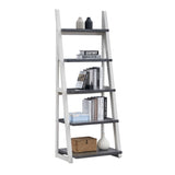 ZNTS 5-Tier Shelves,Bookshelf, Storage Rack, Bookcase with Rubber Wood Frame, Ladder Shelf for Living W2582P195346