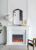 24"x 42" Classic Design Mirror with and Baroque Inspired Frame for Bathroom, Entryway Console Lean W2078123593
