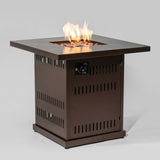 28IN Square fire pit table Propane Fire Table with Stainless steel lid W853P204429