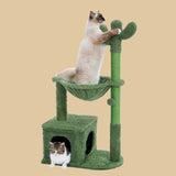 ZNTS Cactus Cat Tree 40" Cat Tower Large Metal Carpet Hammock, Cat Scratching Post for Indoor Cats 93280713