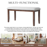 Upholstered Bench for Bedroom End of Bed,38-inch Entryway Bench for Living Room,Dining Bench with N752P271804C