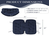 6.3" Outdoor Rocking Chair Cushion Waterproof & Fade-Resistant Egg Lounge Chair Pad with 6 38808701
