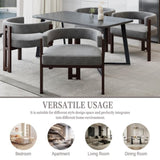 COOLMORE Modern Accent Chair Teddy Upholstered Armchair with Open Back 3 Legs Barrel Dining Chair W395P233456