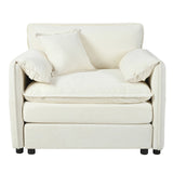 Oversized 41.73" Sofa Chair, Modern Upholstered Armchair with 1 Toss Pillow, Modular Sectional Sofa W3163P269202