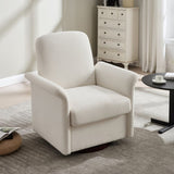 Swivel Accent Chair Modern Barrel Armchair with Wood Base for Bedroom Reading Waiting Living Room W3244P308325