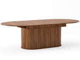 55.11"-70.86" Extendable Dining Table, with Striped Legs for Living Room & Kitchen W757P411745