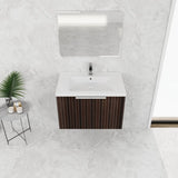 30 Inch Bathroom Vanity With Resin Sink,Soft Close Doors,Float Mounting Design W999P204951