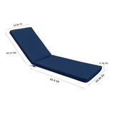 2PCS Set Outdoor Lounge Chair Cushion Replacement Patio Funiture Seat Cushion Chaise Lounge W419103836