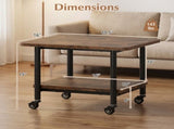Under Desk Printer Stand with 4 Swivel Wheels and Locking Casters and Storage Shelf Rolling Machine 96579241