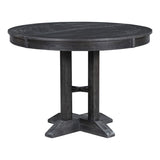 5-Piece Set Extendable Round Table and 4 Upholstered Chairs Farmhouse Set for Kitchen, 70221915