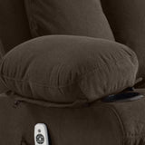 Swinging recliner massage heated sofa, with USB and 2 cup holders in side pockets, W1521P303179