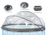 12 Foot Round Multifunctional All Weather Cover Pool Dome Enclosure for Outdoor Pools, Compatible 05357598
