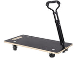 Heavy Duty Wooden Rectangle Moving Dolly with Ergonomic Handle, 440 LBS Load Capacity 3 Inch PP 49214615