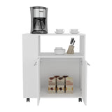 Eldon Two-Door Kitchen Base Cabinet Cart with four Shelves, Side Shelves, Cabinet, Kitchen Storage B200P286941