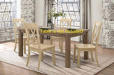 ZNTS Casual Buttermilk Finish Side Chairs Set of 2 Pine Veneer Transitional Double-X Back Design Dining B01143555