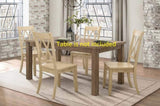 Casual Buttermilk Finish Side Chairs Set of 2 Pine Veneer Transitional Double-X Back Design Dining B01143555