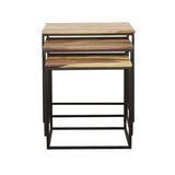 Natural and Black 3-piece Nesting Table B062P153608