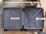 20-28 inch Luggage, Expandable Hardside Suitcase with Spinner Wheels, Blue,Black 02960080