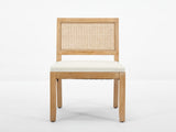 Farmhouse Rattan Dining Chairs Set of 2, Mid Century Modern Kitchen & Dining Room Chairs, Cane W1143P483566