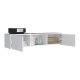 Glen Floating TV Stand with Side Doors and Central Media Shelf B070P173205