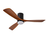 Hot sales Ceiling Fan with Lights 52 Inch Flush Mount Ceiling Fan with Remote Control, Wood Blades W2991P338629