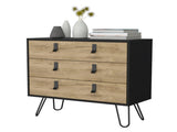Black and Macadamia 3-Drawer Dresser B062P175199