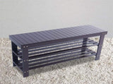 90cm Strip Pattern 3 Tiers Bamboo Stool Shoe Rack Coffee 43428147