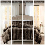 King 4PC Faux Fur Comforter Set B03596924