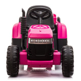 ZNTS 12V Kids Ride On Tractor with Trailer, Battery Powered Electric Car w/ Music, USB, Music, LED W2181137658