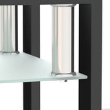 Set of 2, Modern Tempered Glass Tea Table Coffee Table End Table, Square Table for Living Room, W241104200